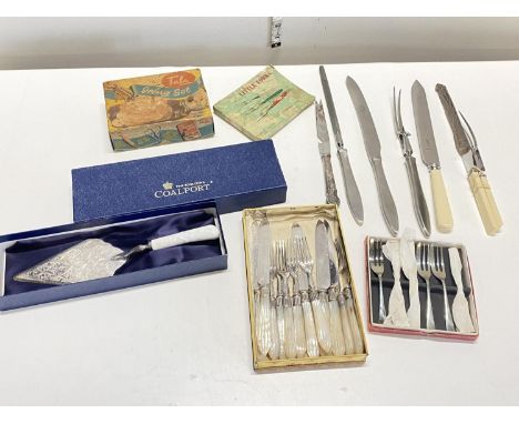 A selection of vintage flatware  shipping unavailable.
