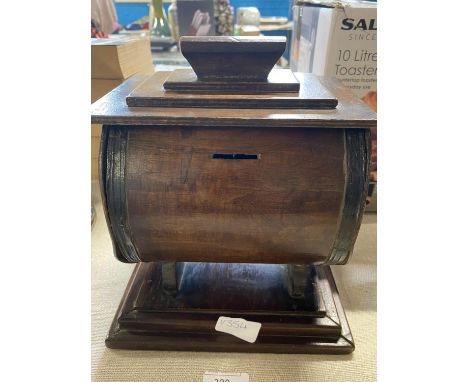 A vintage Oak Ecclesiastical money collection box