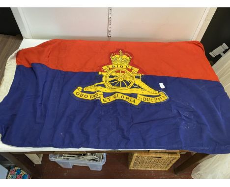 A vintage Royal Artillery Regiment flag (slight damage)