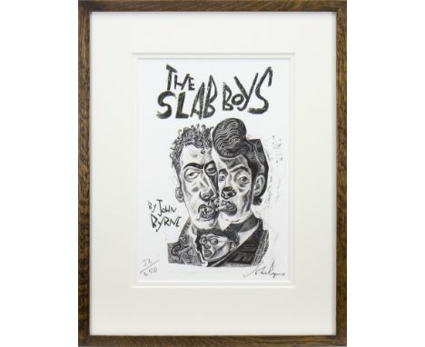 * JOHN BYRNE RSA (SCOTTISH b 1940), SLAB BOYS limited edition print, signed and numbered 32/250 40cm x 27cm Mounted, framed a