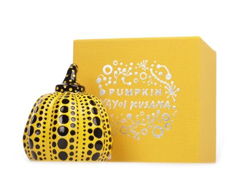 YAYOI KASUMA (JAPANESE b 1929), YELLOW PUMPKIN print cast resin multiples, stamped with artist's name to underside 10cm high 