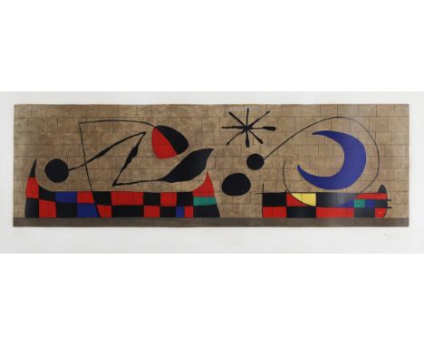 Joan Miro - Mur de la Lune, lithograph on BFK Rives wove paper, signed and editioned 208/300 in pencil, published by Maeght 1
