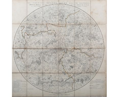 William Faden (publisher) - 'A Topographical Map of the Country Twenty Miles Round London, planned from a scale of two Miles 
