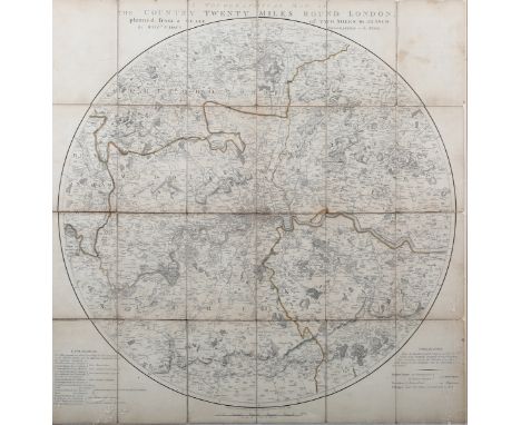 William Faden (publisher) - 'A Topographical Map of the Country Twenty Miles Round London, planned from a scale of two Miles 