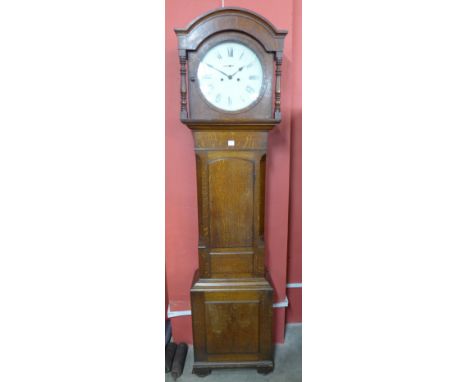 A 19th Century oak 8-day longcase clock