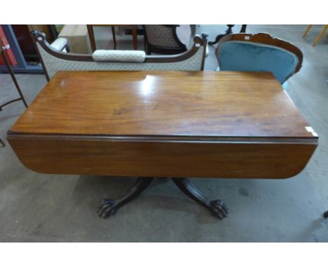 A George IV mahogany drop-leaf sofa table