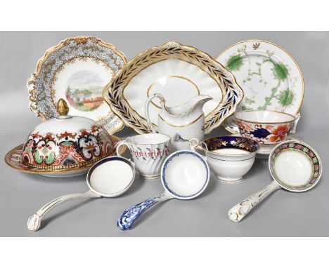 A Worcester Flight Barr &amp; Barr Porcelain Muffin Dish and Cover, decorated in the Imari pallet; together with other simila