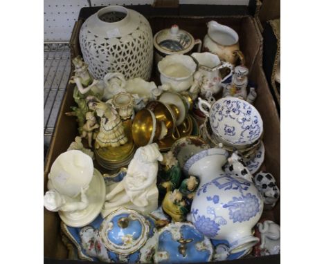 A Royal Worcester Mermaid sweetmeat dish, part dressing table set with tray and various ceramic wares Condition: Named Worces