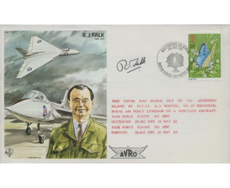 R J Falk signed on his own test pilot FDC. Good condition. All autographs come with a Certificate of Authenticity. We combine