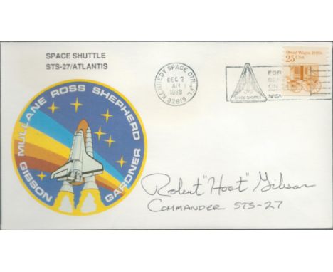 Robert L Gibson signed FDC for space shuttle mission STS-27. Good condition. All autographs come with a Certificate of Authen