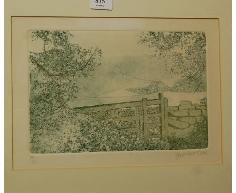 Hermione Owen - The summer house, colour lithograph, signed in pencil to the margin and numbered 8/50, 31 x 42cm; and one oth