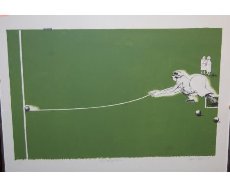 Keith Cowlam (Australian, contemporary) - The bowling green, limited edition lithograph, signed and numbered in pencil to the