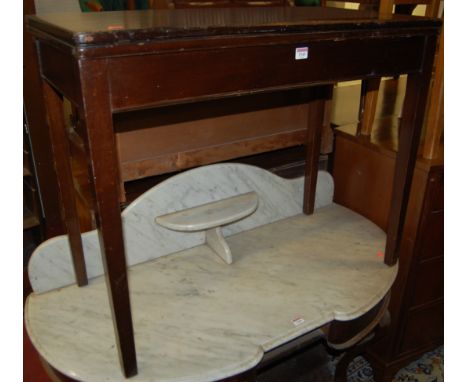 An Edwardian stained beechwood card table