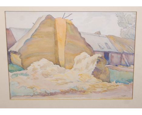 Hermione Owen - The summer house, lithograph; assorted pictures and prints to include Venetian scene watercolour etc 