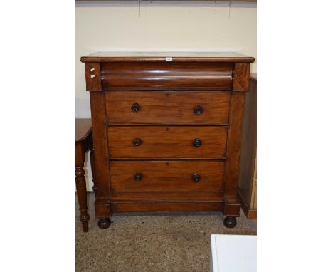 Victorian mahogany Scotch style chest of four drawers, 110cm wide