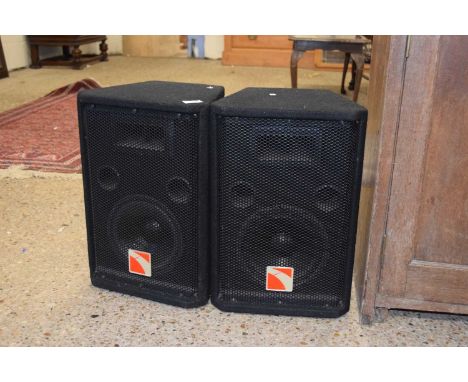 A pair of Intimidation speakers model number INT-108MkII