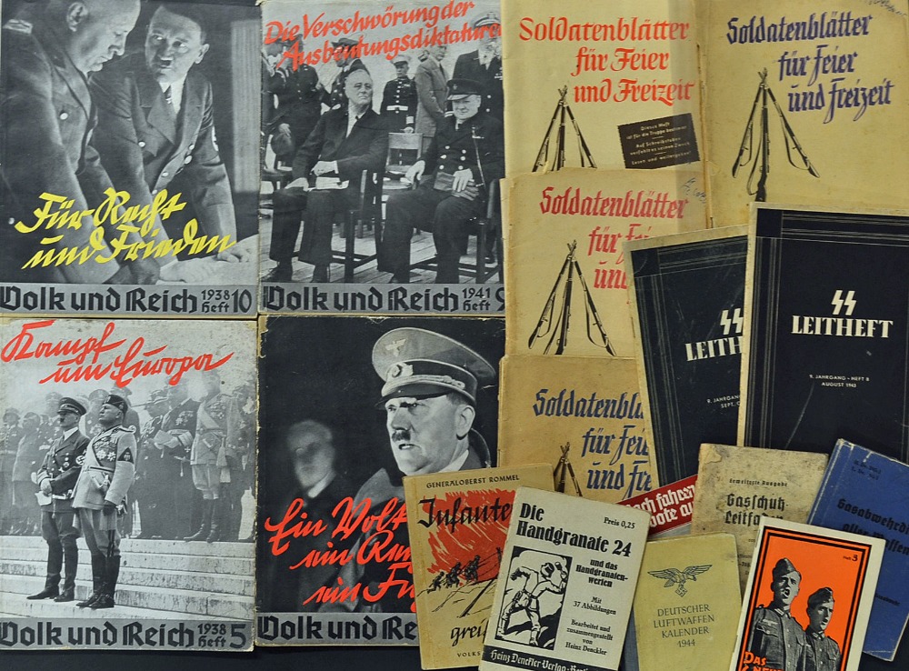 WWII Assorted German Publications including Nazi Magazines with four ...