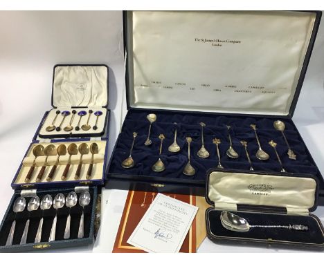 A presentation set of twelve astrological silver and silver gilt spoons by The St James's House Company, limited edition, 197