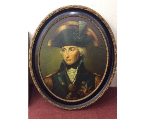Brian Coole (British b.1939), Three various oil portrait studies of Lord Nelson, 49x39cm, The Duke of Wellington, 36x27cm, an