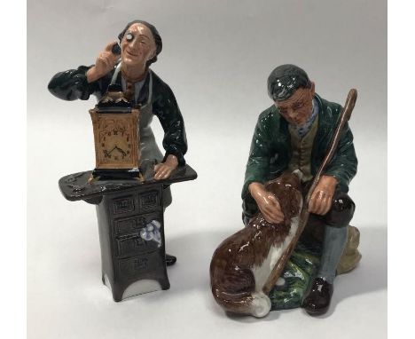 Two Royal Doulton ceramic figures comprising 'The Master HN2325' and 'The Clockmaker HN2279' 