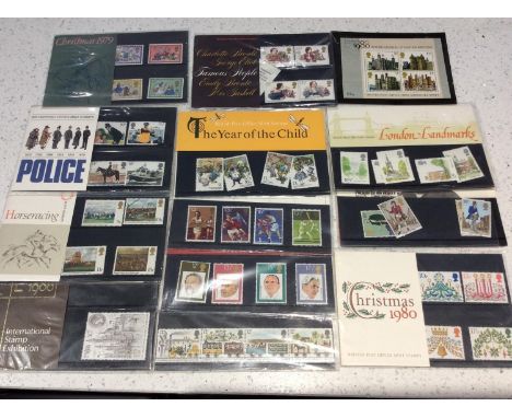 Collection comprising 13x British Post office Mint Stamp sets, 93x FDCs 1960s-70s including Hong Kong 1953 Coronation FDC, 2x