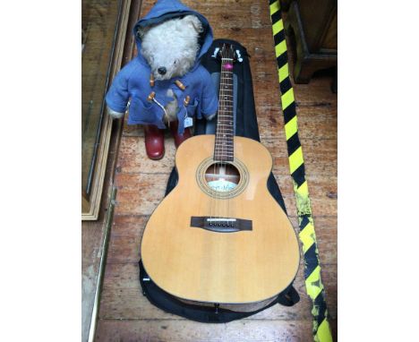 A James Neligan hand made solid top acoustic guitar, model no. NP32F in Stagg soft case, very good condition, together with a