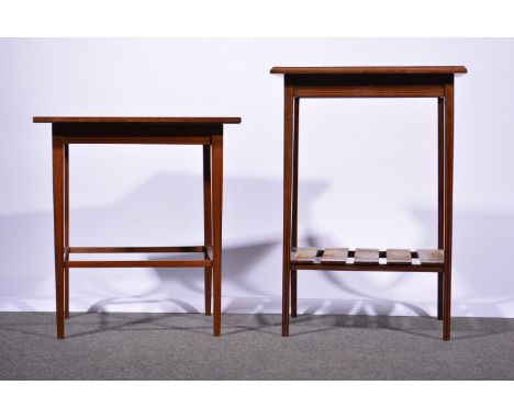 Edwardian inlaid mahogany occasional table, rectangular top with a moulded edge, satinwood crossbanding, boxwood and ebony st