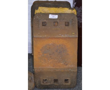 Pair of GWR cast iron sleeper shoes and other Railway tools, (a quantity).