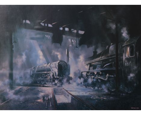 After David Weston, Sunlight and Steam, signed, limited edition colour print, 46cm x 60cm.