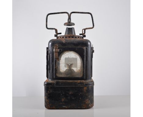 Vintage BR railway lamp, 52cm and three others, (4).