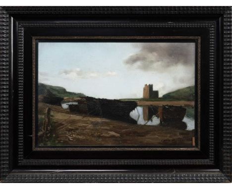 JOHN LOCHHEAD (SCOTTISH 1866 - 1921), LOCHRANZA, ISLE OF ARRAN oil on canvas, signed, titled label versoframed and under glas