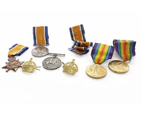 TRIO OF WWI MEDALSComprising 1914-15 Star, British War Medal and Victory Medal, all named for 'PTE. T. C. WATSON, R. SCOTS', 