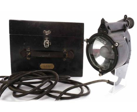 BRITISH NAVAL SIGNALLING LAMPcase and lamp marked for "HMS Ark Royal Signal Lamp"HMS Ark Royal was an Audacious-class aircraf