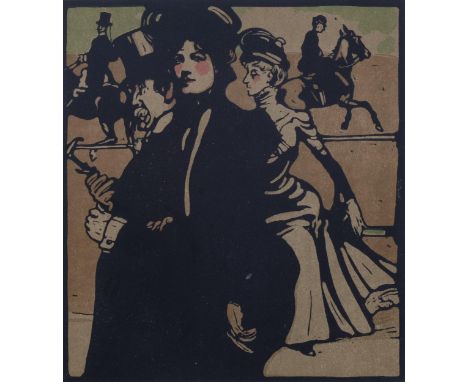 William Nicholson (1872-1949), lithograph in colours on paper, Lady, from London Types, 1900, 25.5cm x 22.5cm, mounted, frame