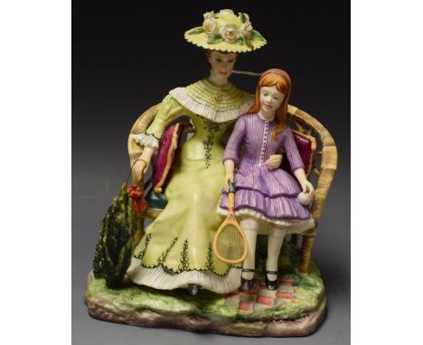 A Royal Worcester figural group, Charlotte and Jane