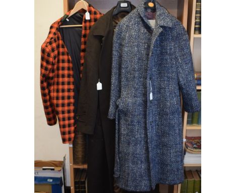 Textiles - vintage costume; a lady's Aquascutum woollen coat; a lady's Fiorella checked jacket; a gent's Italian Nogara overc