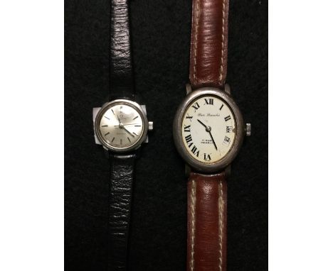 An Omega Geneve ladies wrist watch; another Pier Ronche with silver case (2)