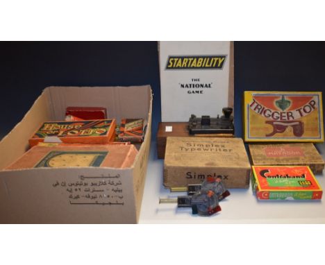 Toys and Juvenalia - board games including Crazy Barrowman, Ludo, Lotto, Startability, paradise bagatelle, Chad Valley Trigge