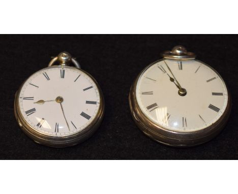 Pocket Watches - a Victorian silver open face pocket watch, white enamel dial, black Roman numerals, minute track, spade hand