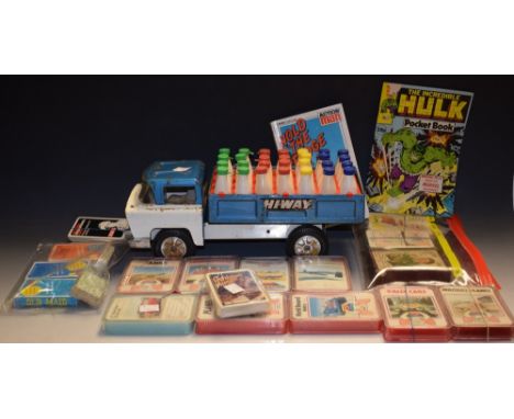 Toys & Juvenalia - Thomas De La Rue Little Jack Horner Snap; vintage Top Trumps, playing cards, comics;  Tri-ang Hi-way Milk 