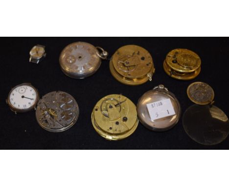 Pocket Watches - a Thomas Scott of Gainsborough verge fusee watch movement, white dial, Roman numerals, minute track, quarter