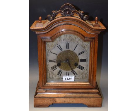 A mahogany cased mantel clock, pendulum and key, by HAC of Wurtemburg