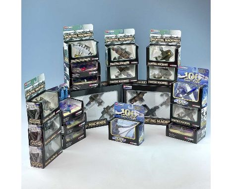 Corgi Fighting Machines, Fighter Scramble and 100 Years of Flight x18 Boxes.Comprising two boxed sets of 4 x RAF "Fighting Ma