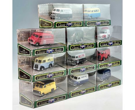 Corgi boxed Classic Die Cast Model Vans.Comprising 11 boxed Bedford Morris vehicles including Pickfords, Walls Ice Cream, Exp