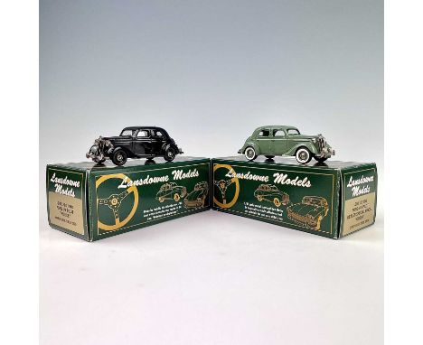 Lansdowne Models 1:43 Scale.1948 Ford V8 Pilot Police (LDM 30A) plus 1948 Ford V8 Pilot Green Special dealer model.Both in mi