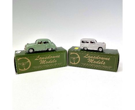 Lansdowne Models 1:43 Scale.1953 Austin Somerset 4 door saloon (LDM 9) plus 1955 Austin A30 Countryman estate (LDM 18).Both i