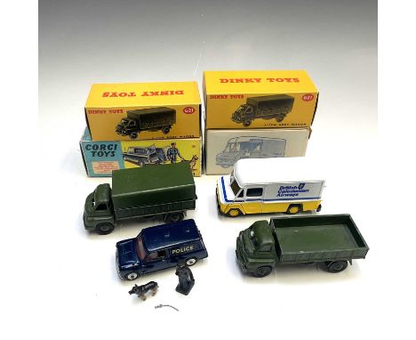 Original Corgi / Dinky Toys in Reproduction Boxes (x3) plus boxed Dutch Lion Car.Comprising:no.448 BMC Mini Police Van with P