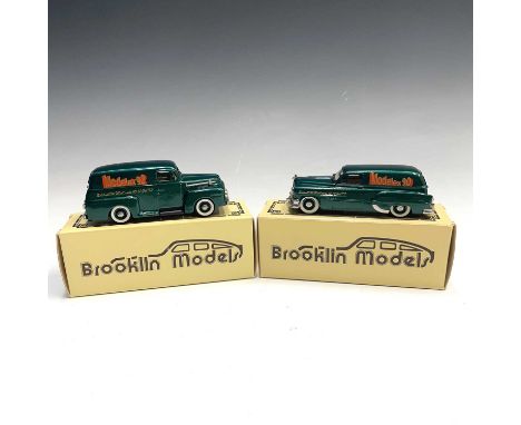 Brooklin Boxed 1:43 Scale Models.Comprising 1952 Ford FI Panel Delivery Modelex 92 (ref BRK 42X) plus 1953 Pontiac Sedan Deli