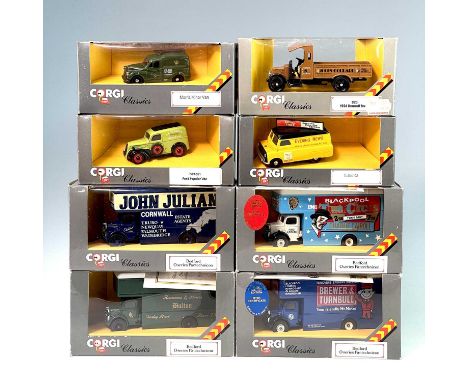 Corgi Classics - Commercial Vehicles boxed Die Cast Models - Cornish Interest.Lot comprises 8 boxed models in good condition 