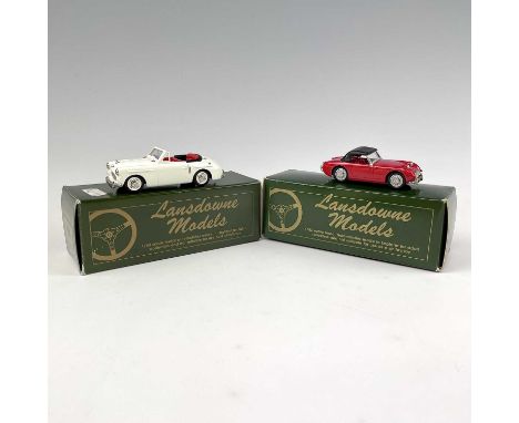 Lansdowne Models 1:43 Scale.1958 Austin Healey Sprite MK I "Frogeye" (LD 1) plus 1952 Austin A40 Sports (LDM 22).Both in mint